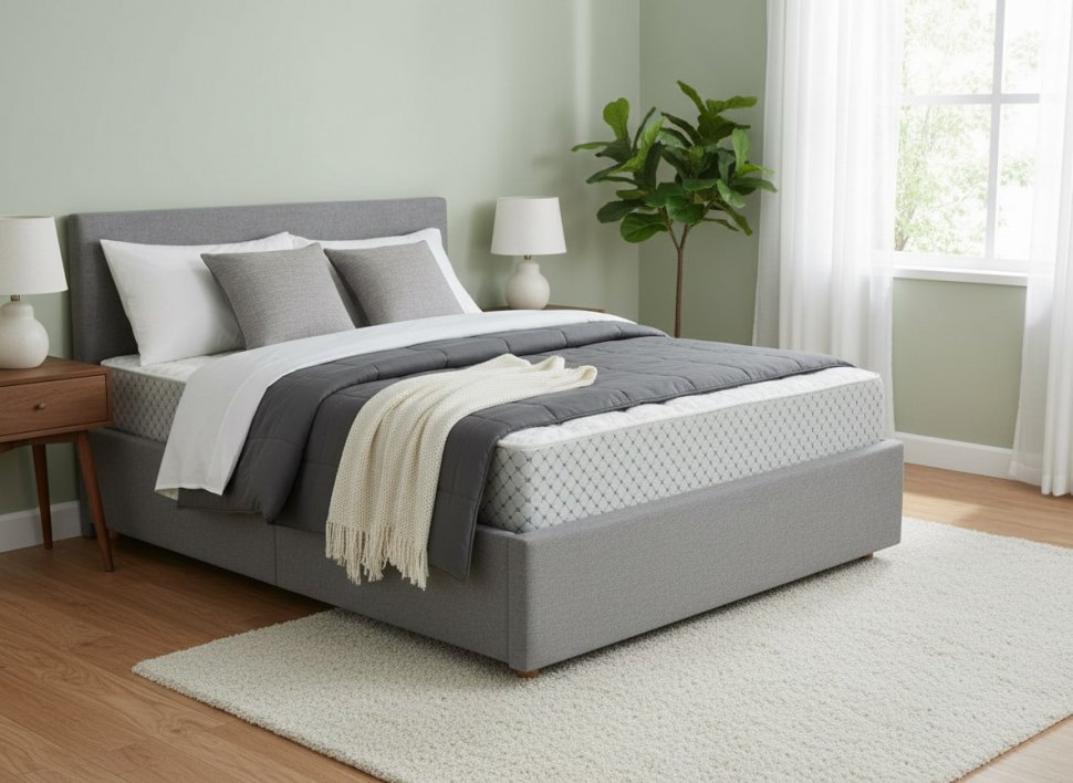 Кровать Nova 1800 с основанием / серый №25