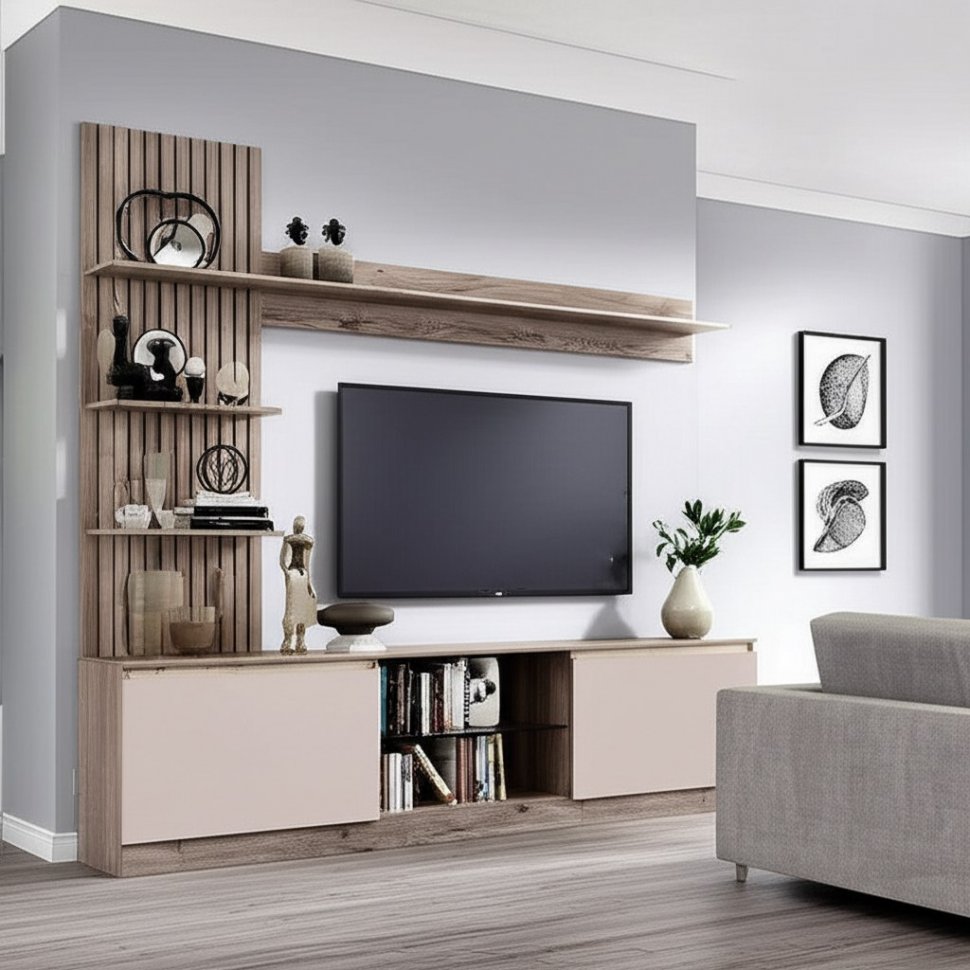 Гостиная Рио (БТС) Дуб смоки / Кашемир