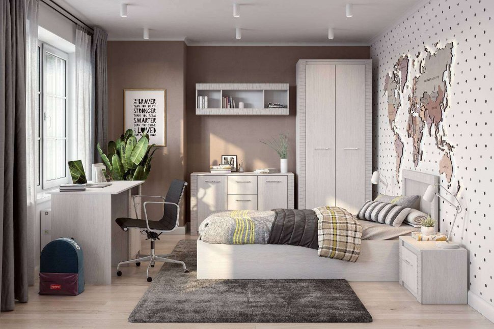 Полка навесная 1300 Гамма (SV-Мебель) Ясень Анкор светлый