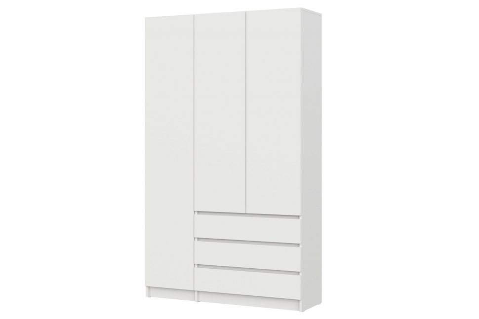 Шкаф трехстворчатый Бали, Белый