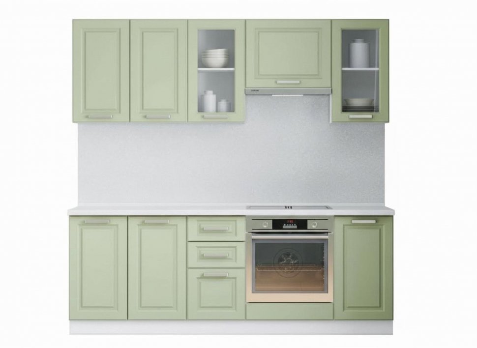 Кухня Вокс комплект 5 Белый / Фисташка