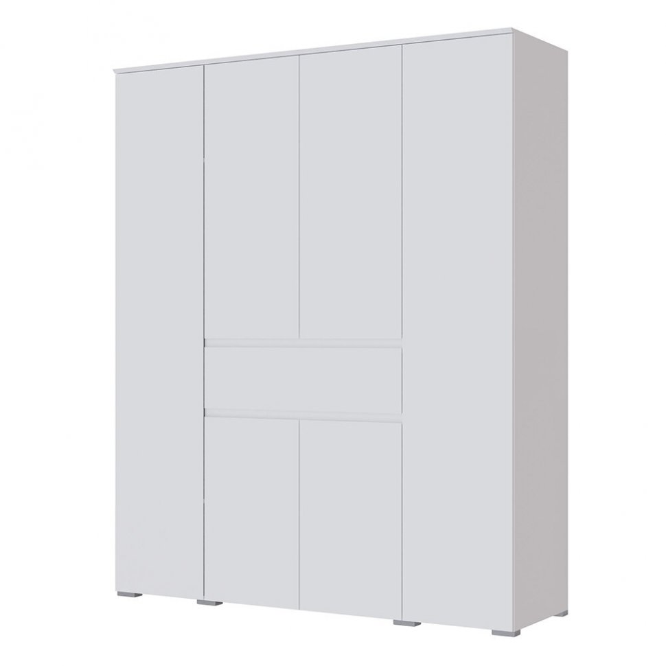 Шкаф 4-х створчатый Плейона (ТЭКС) Белый