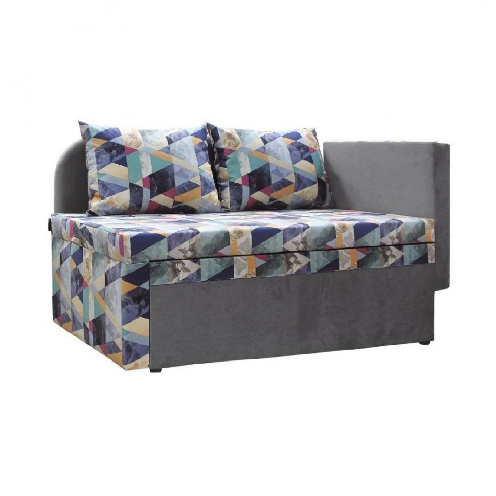 Диван прямой Мирка, серый/цветной
