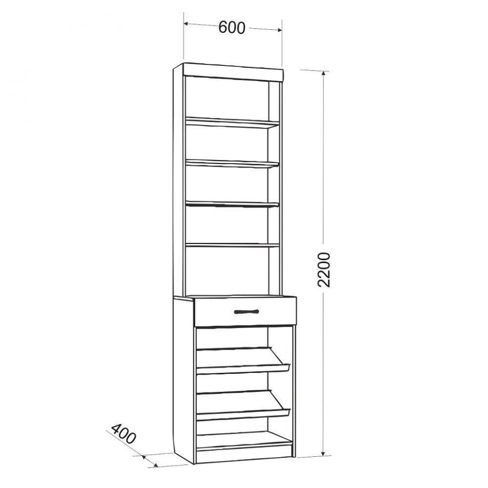 Тумба в прихожую с зеркалом Ева 2 М5