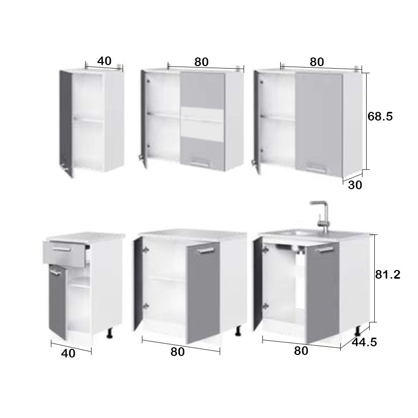 Кухня Рио 2.0 (МИФ) Дуб крафт
