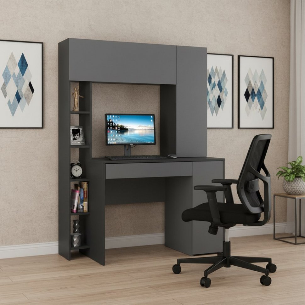 Комфорт Стол компьютерный 12.71 Антрацит / Темно-серый