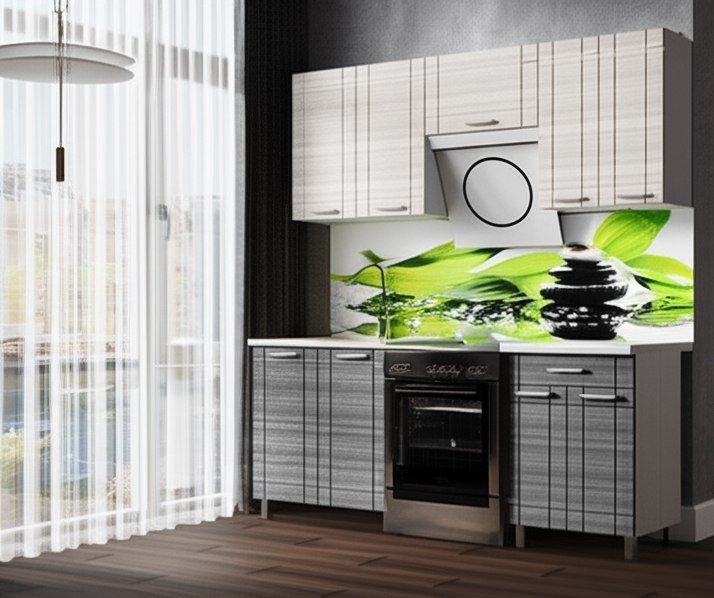 Кухня Бомбей, 2 м, с окапом