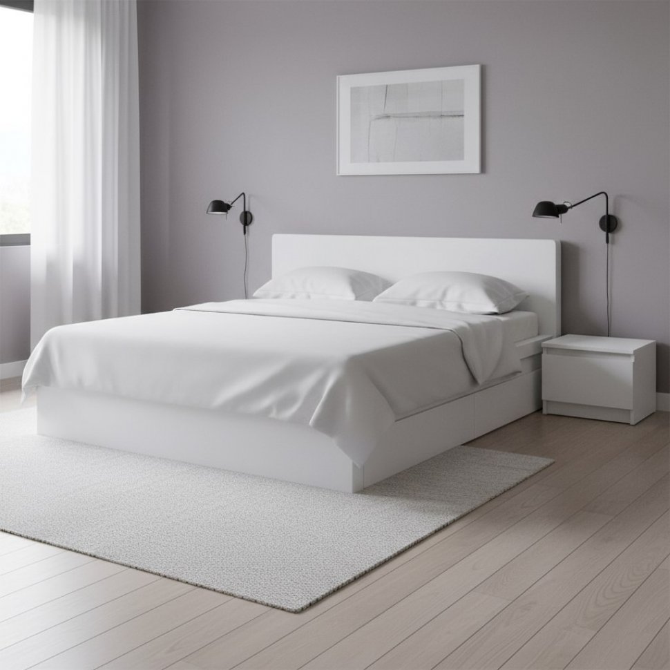 Тумба прикроватная Денвер (2 шт.), Белый