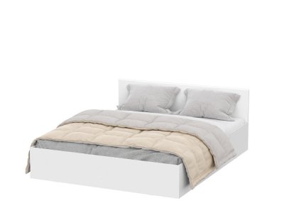 Токио кровать двойная универсальная 1,6 с основанием / Белый текстурный