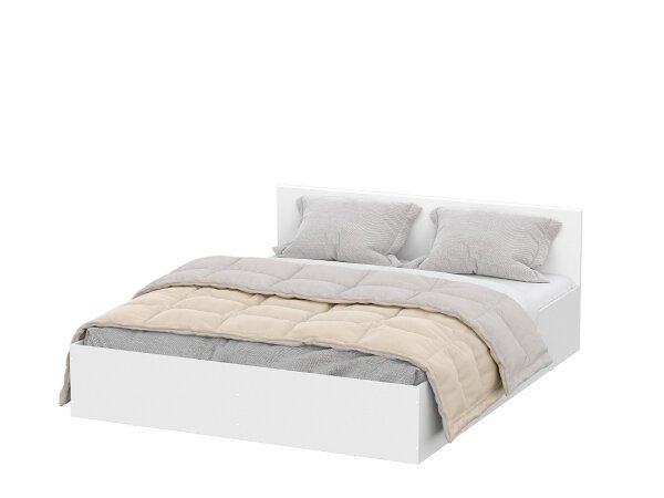 Токио кровать двойная универсальная 1,6 с основанием / Белый текстурный