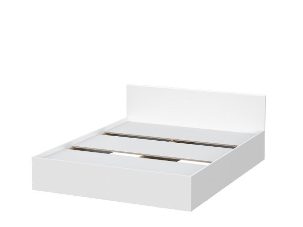 Токио кровать двойная универсальная 1,6 с основанием / Белый текстурный