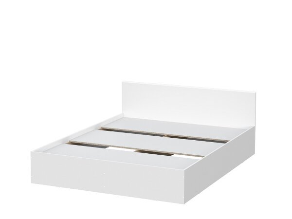 Токио кровать двойная универсальная 1,6 с основанием / Белый текстурный