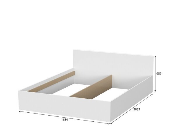 Токио кровать двойная универсальная 1,6 с основанием / Белый текстурный