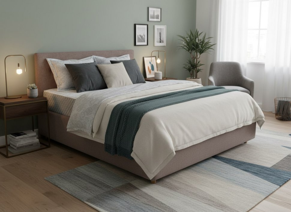 Кровать Nova 1800 с основанием / какао №8