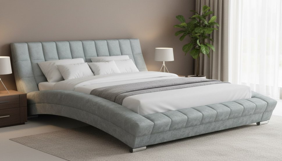 Оливия кровать 160 Дарлинг грей сандал