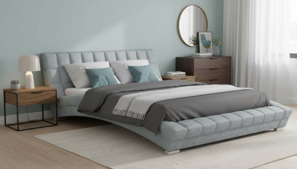 Оливия кровать 160 Дарлинг грей сандал