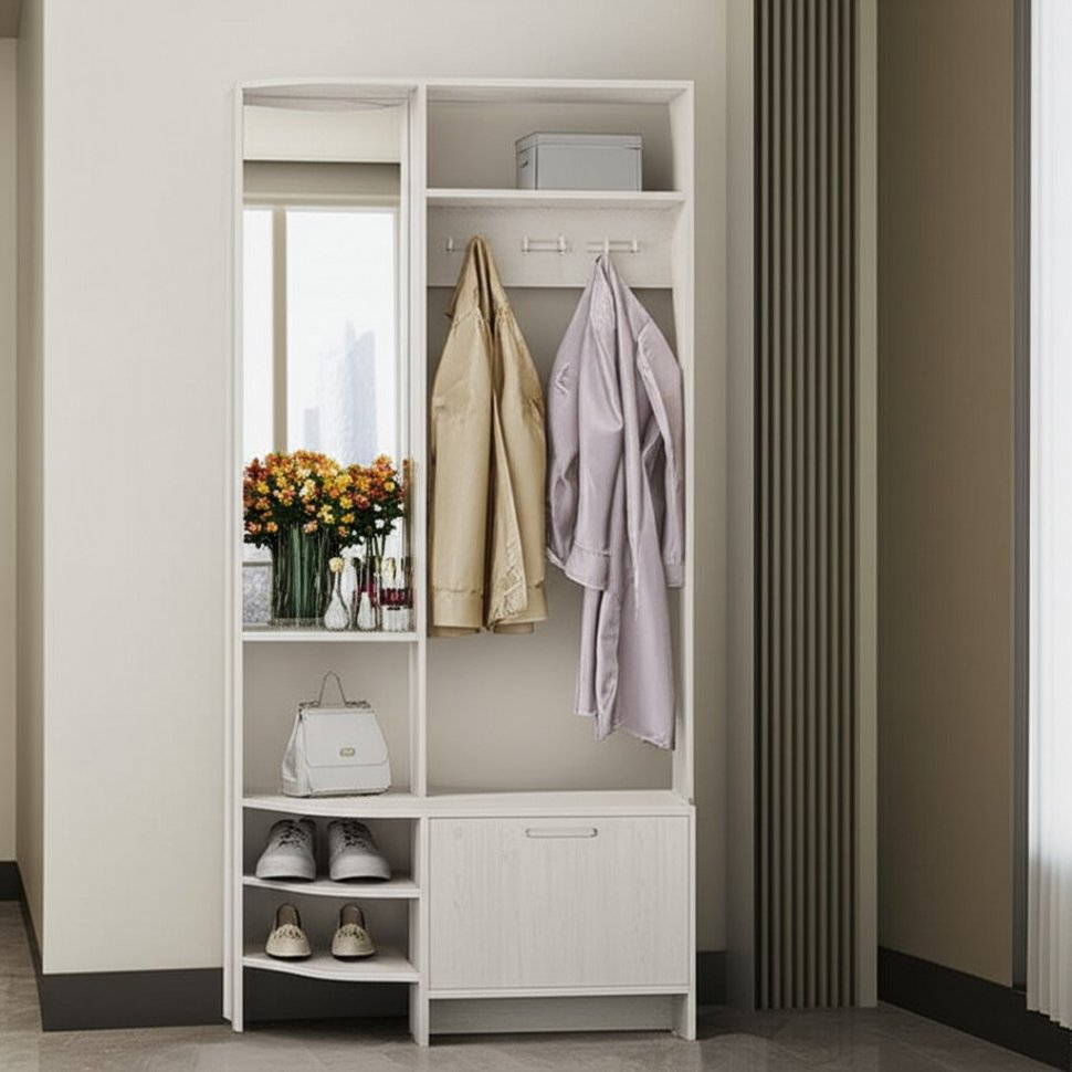 Прихожая Тео ПР-01, ясень белый