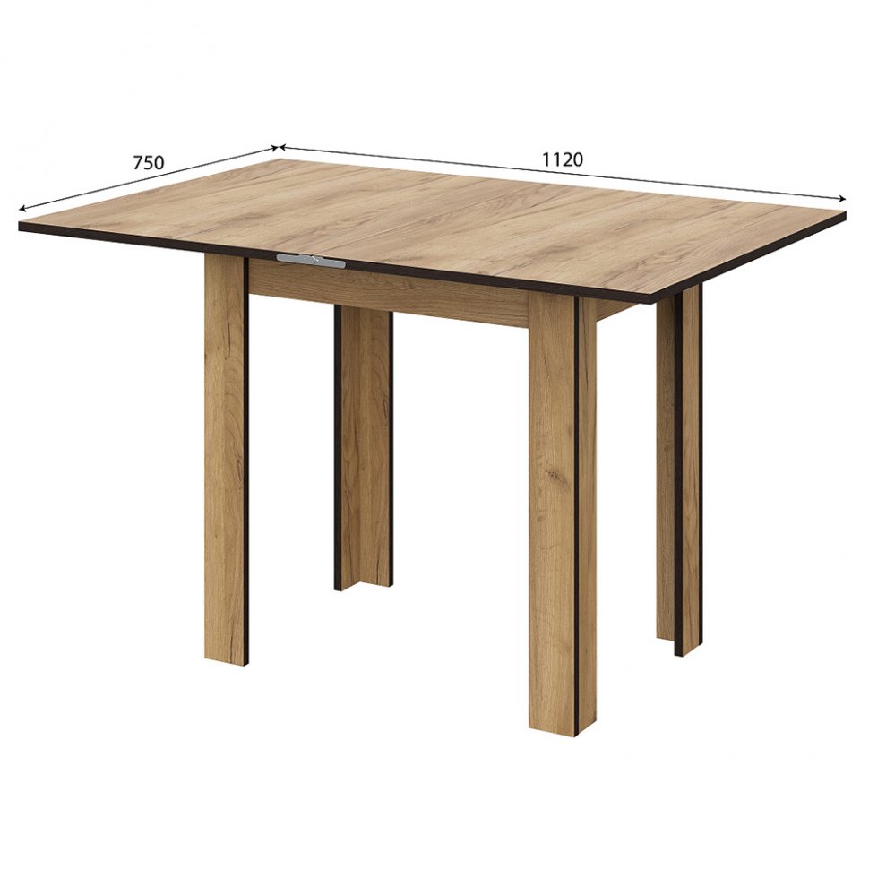 Стол Арника СО-3 Дуб Золотой обеденный, раскладной