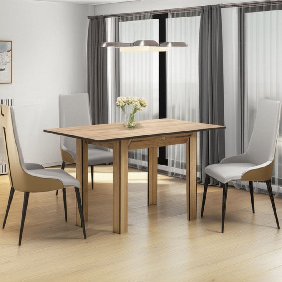 Стол Арника СО-3 Дуб Золотой обеденный, раскладной