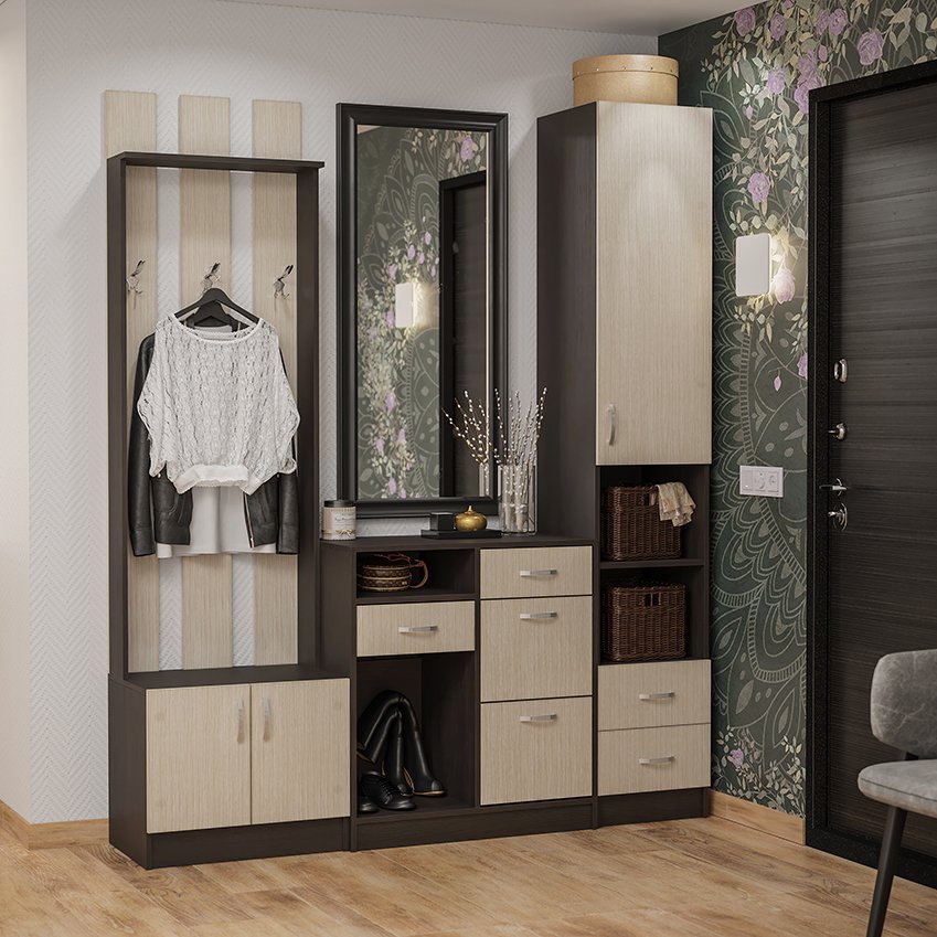 Вешалка Вега ВШ-2 (Интерьер Центр) Венге