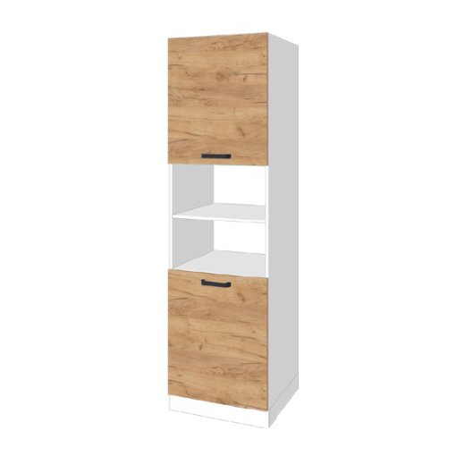 Шкаф-пенал с открытыми полками Варя 600 6ПД (Крафт золотой)