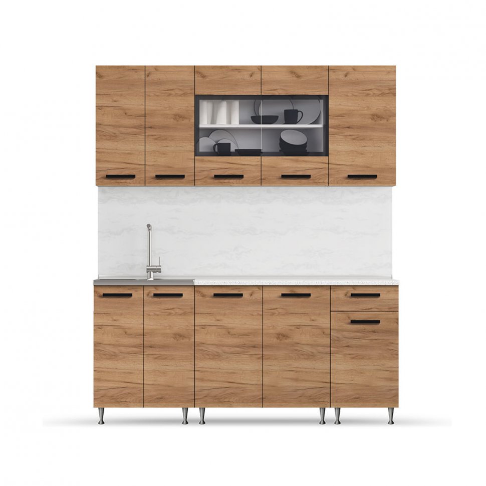 Кухня Рио 1.8 (МИФ) Дуб крафт