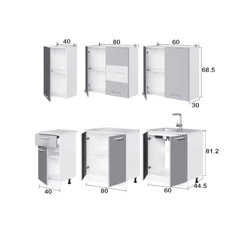 Кухня Рио 1.8 (МИФ) Дуб крафт