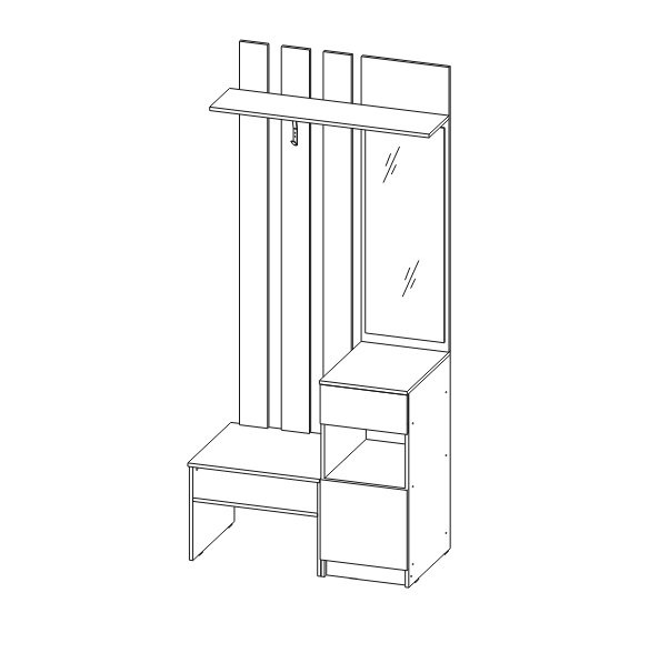 Прихожая Феникс (Северин) Комплект  Маус софт