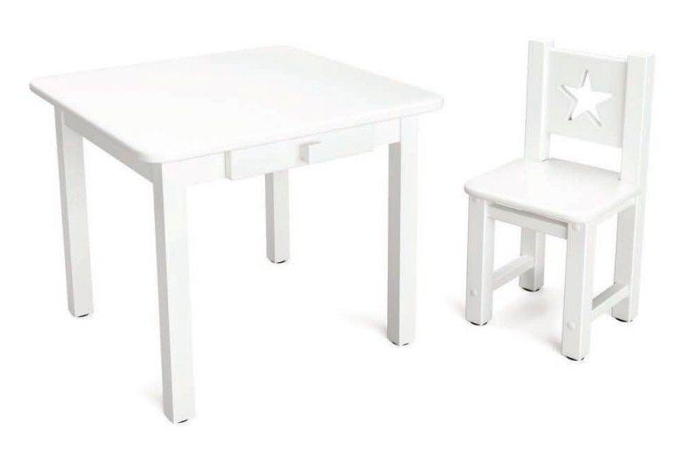 Детский столик и стульчик STAR Комплект (Белый)