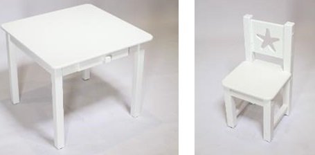 Детский столик и стульчик STAR Комплект (Белый)
