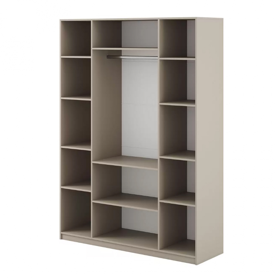 Шкаф распашной с наполнением (11 полок + штанга) ШК 5 (1600), Меланж