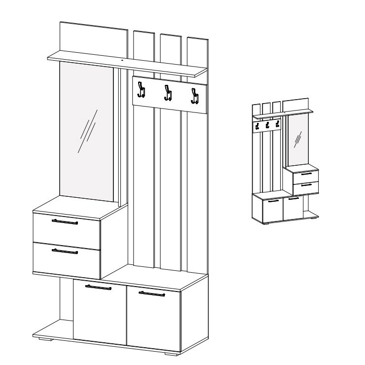 Мини-прихожая Бостон ВШ-1 (Интерьер-Центр)