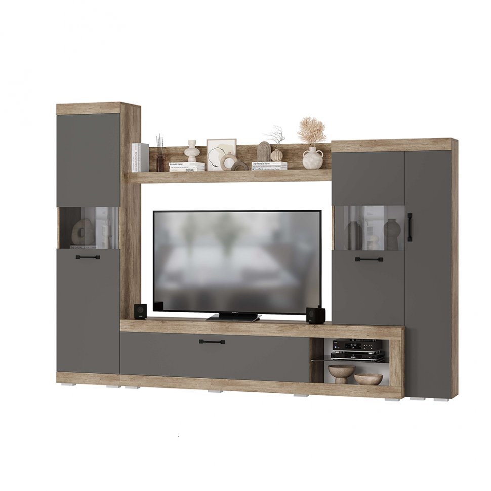 Гостиная Тесла (БТС) Дуб каньон / Графит