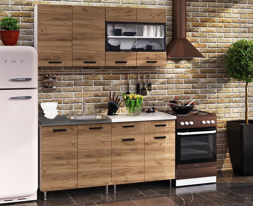 Кухня Рио 1.6 (МИФ) Дуб крафт