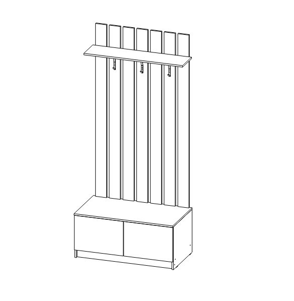 Прихожая Феникс (Северин) Комплект Кашемир