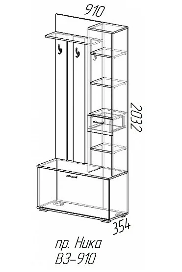 Прихожая НИКА ЭРА (Венге/Лоредо)