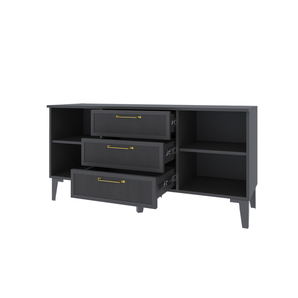 Гостиная модульная Толедо. Графит серый. Комплект 1