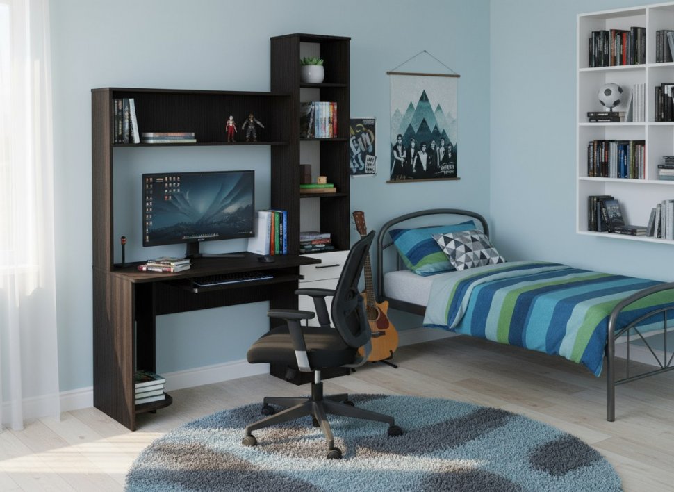 Интел-2 стол компьютерный Бодега Темный / Светлый