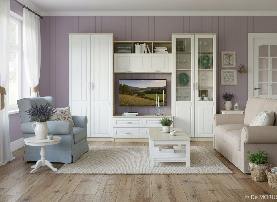 Гостиная Оливия 1 Дуб Сонома/белое дерево