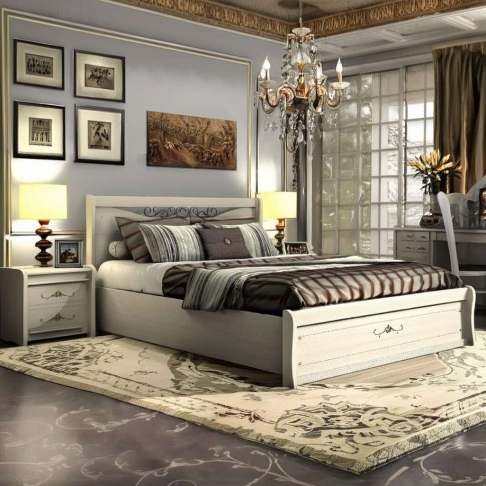 Кровать 160х200  Афродита 01 (Арника) без основания