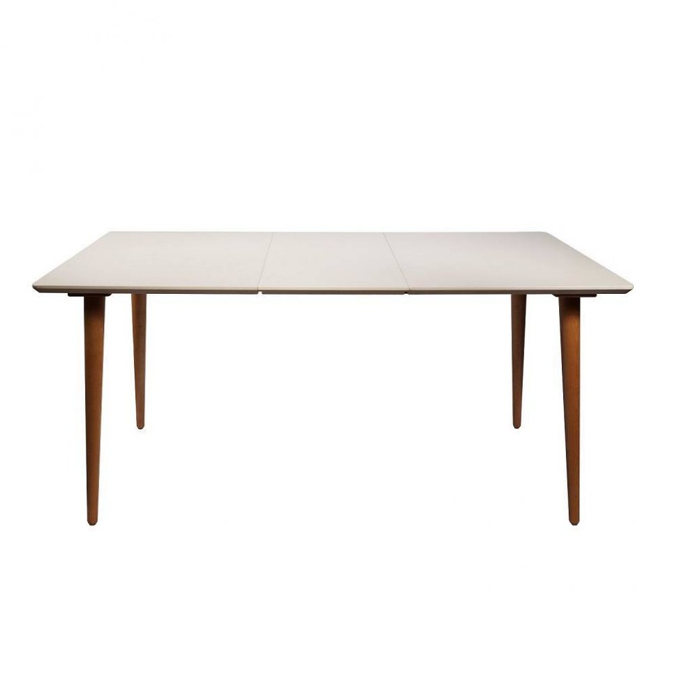 Стол раздвижной Ронда 120, слоновая кость/натуральный