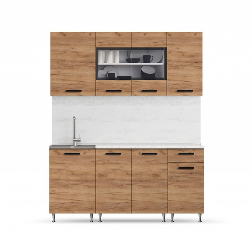 Кухня Рио 1.7 (МИФ) Дуб крафт