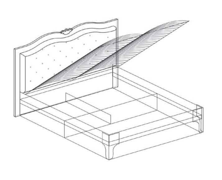 Кровать 160х200 Элен 2.3 МСТ с подъемным механизмом (с мягкой спинкой)