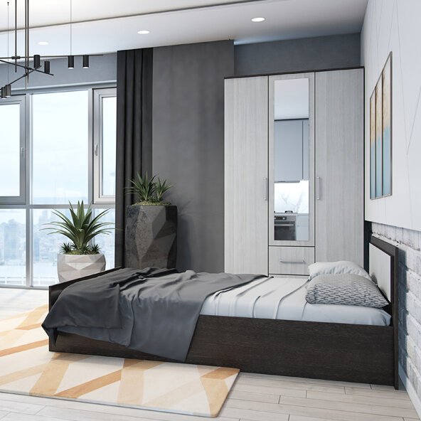 Шкаф Фиеста БТС (Венге) трехдверный