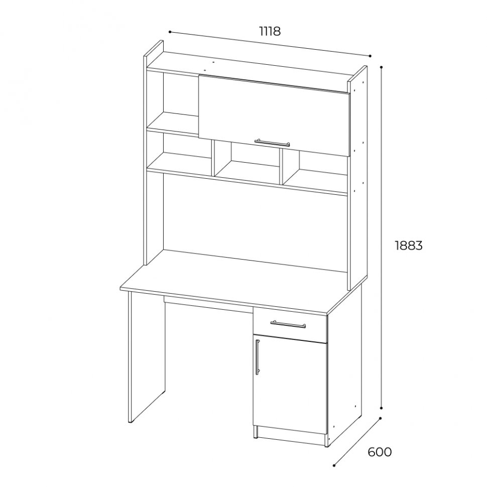 Компьютерный стол Квартет-10 (Венге/Дуб молочный) ТЭКС