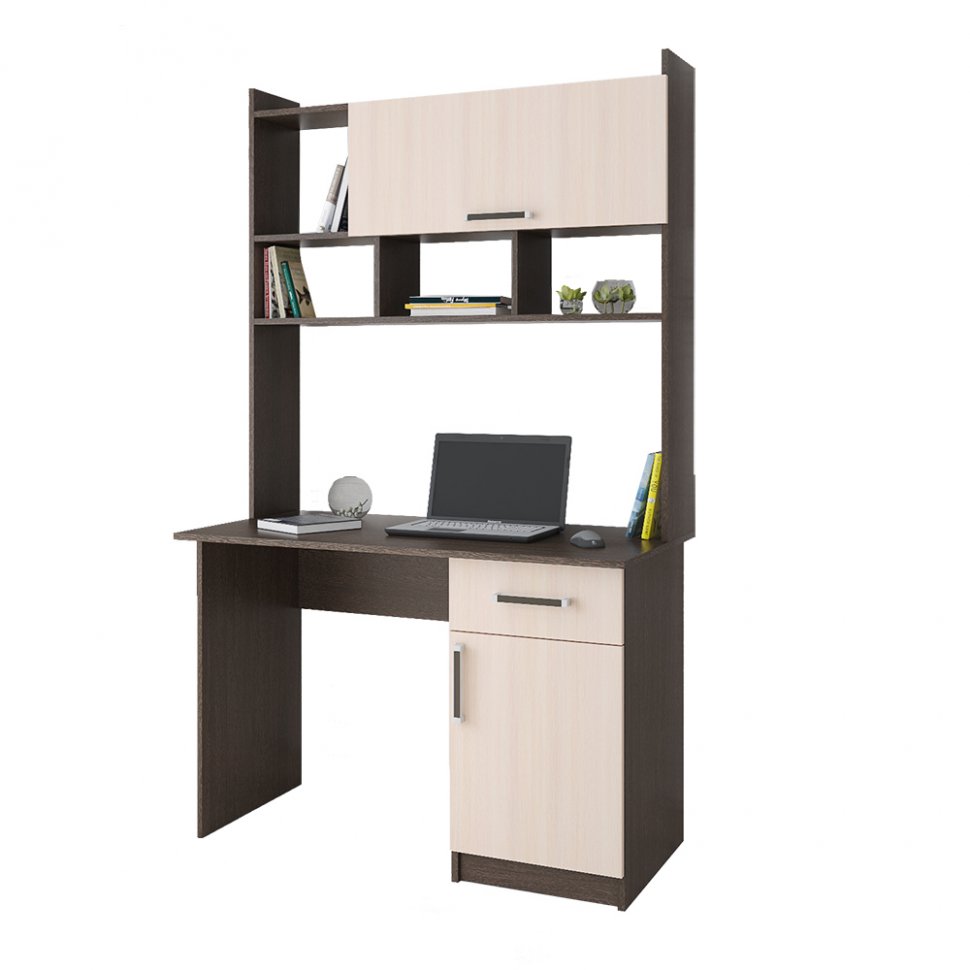 Компьютерный стол Квартет-10 (Венге/Дуб молочный) ТЭКС