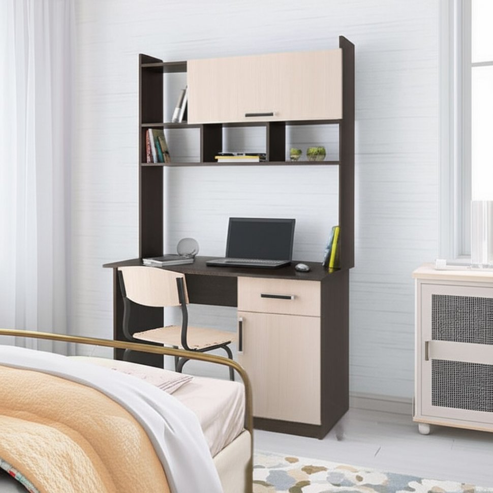 Компьютерный стол Квартет-10 (Венге/Дуб молочный) ТЭКС