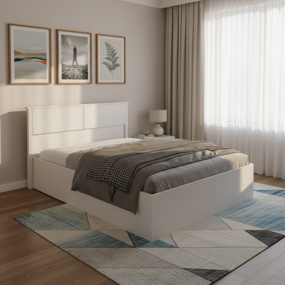 Кровать с подъемным механизмом Толедо ТКР-1 160х200, Белый