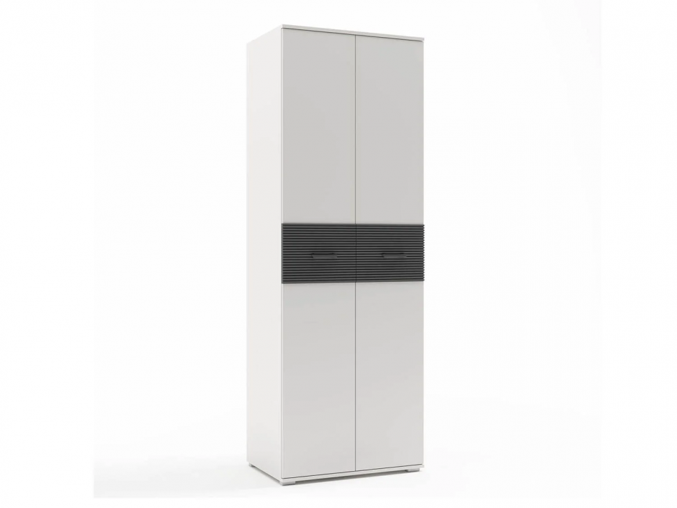 Сити 2 шкаф Белая Аляска / Черный