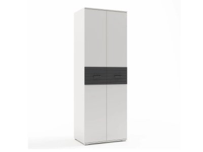 Сити 2 шкаф Белая Аляска / Черный